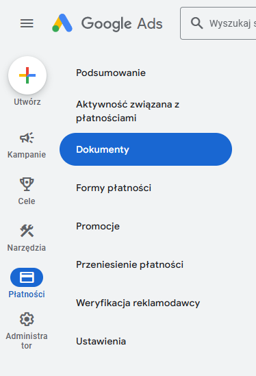 jak pobrać fakturę z google ads